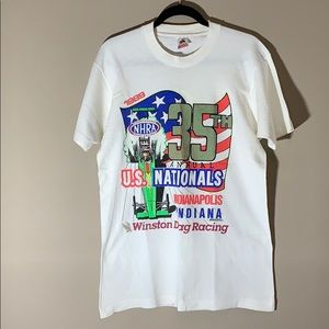 Vintage NHRA 1989 tee shirt. White. Size large.